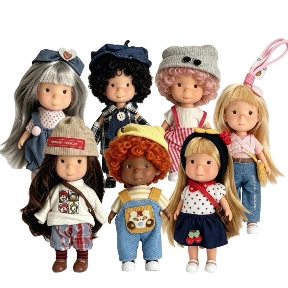 Gaming Console Keychain - Mini-Kartoffelpuppen-Anhänger-Set, Puppen-Schultaschen-Schlüsselanhänger, Figuren-Schlüsselanhänger, Rucksack-Ornament, Cartoon-Puppen-Deko-Geschenk