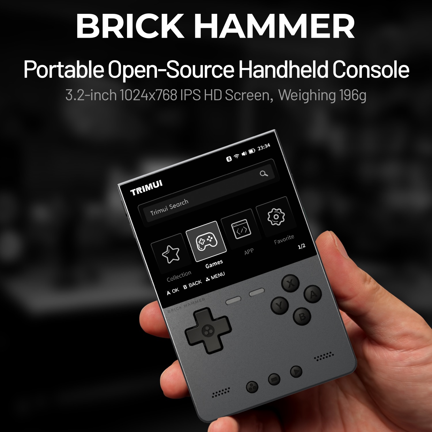 Gaming Console For Phone - TRIMUI BRICK HAMMER Retro Handheld-Spielekonsole Tragbarer